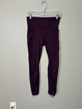 Athleta Dark Purple Pocket Leggings Medium Athleisure Yoga Pants